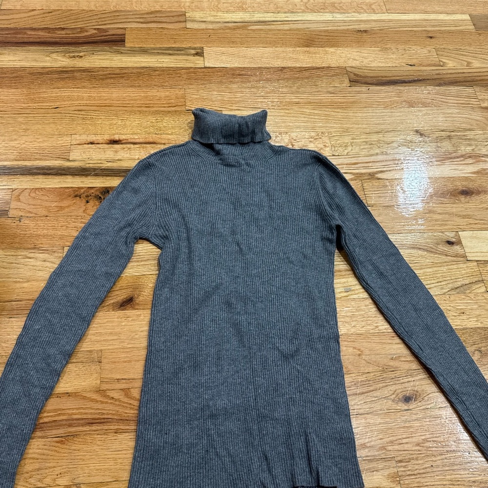Express Ribbed Gray Sweater